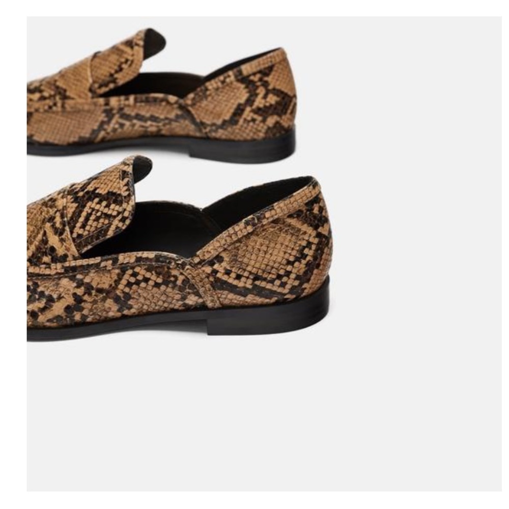 Zara Animal Print Loafers Size 6 - Picture 3 of 5